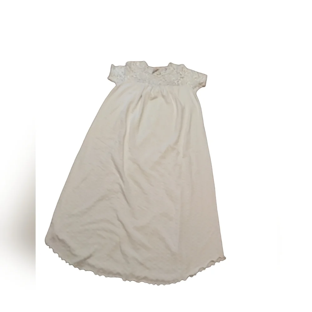 Vintage 1996 Richard Leeds Quiet Moment Nightgown Lace Cream Ladies Med Granny